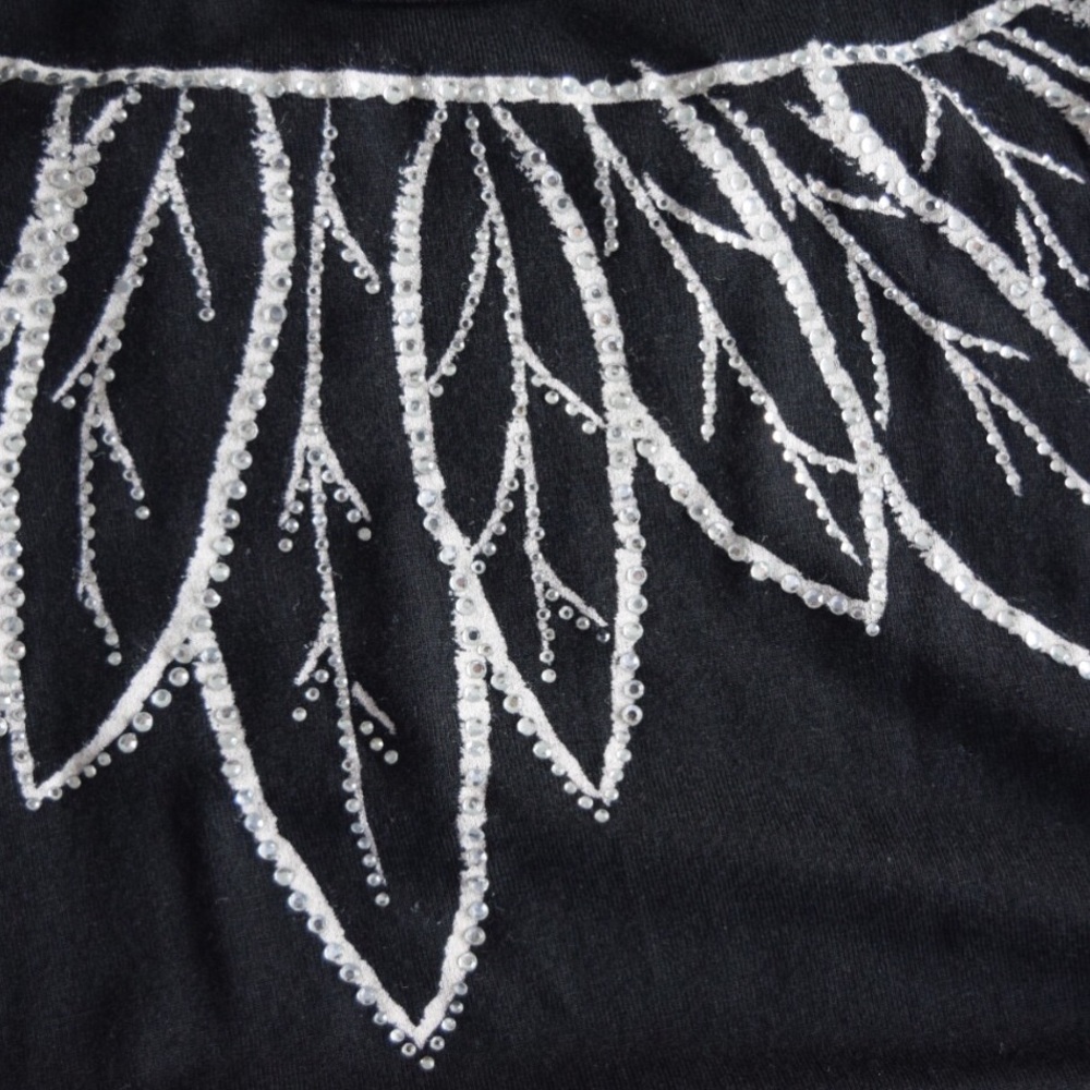 Racerback Tank w/ Rhinestone Feather Design - Picture 8 of 8